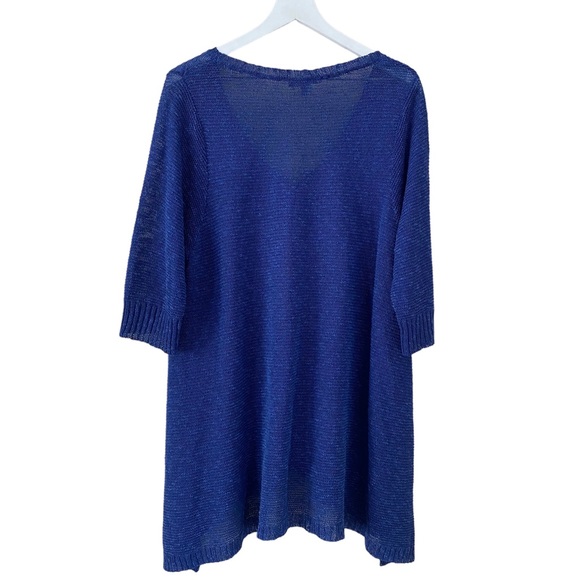PLUS Eileen Fisher Linen & Cotton Blend Beautiful Blue Lightweight Tunic Size 2X - Picture 6 of 7